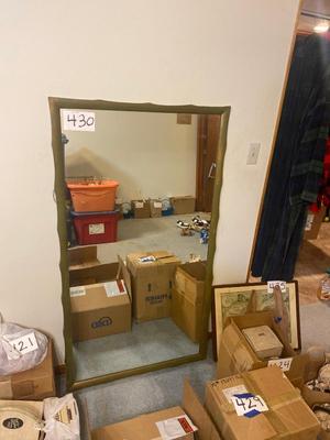 LARGE HEAVY WALL MIRROR 33” x 58-1/2”