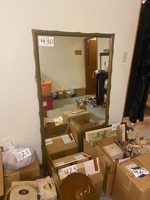 LARGE HEAVY WALL MIRROR 33” x 58-1/2”