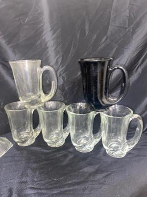 CLEAR TIARA HUNTER HORN MUGS AND CANDLE HOLDERS