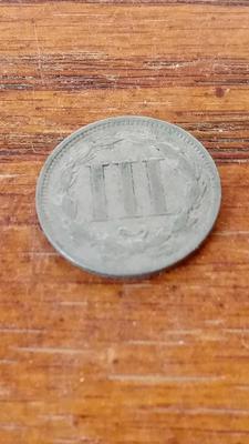 LOT 104 1866 THREE CENT COIN
