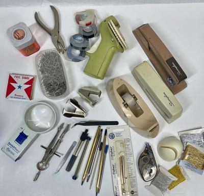 Office Supply Lot - Staplers, Dymo Labeler, Staple Pullers, and more