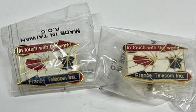 vintage France Telecom Inc. new pins