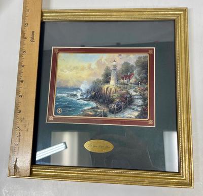 LET YOUR LIGHT SHINE Thomas Kinkade framed print with COA 10” x 10”