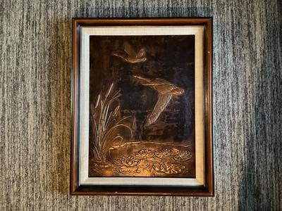 Framed Wildlife made with a 3D copper style picture.15”x19”