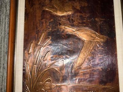 Framed Wildlife made with a 3D copper style picture.15”x19”