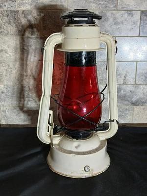 Dietz No. 2 Blizzard lantern with red globe