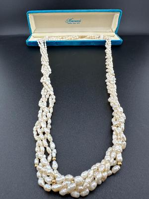Pearl Beaded Necklace 14k Gold Clasp