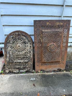 Antique Iron Fireplace Covers