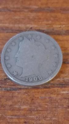 LOT 114 1908 LIBERTY HEAD NICKEL