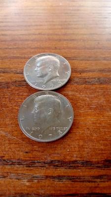 LOT 120 TWO 1973 KENNEDY HALF DOLLARS