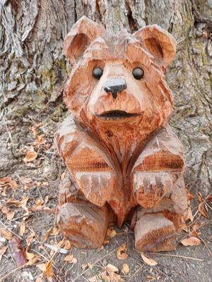 Small wood carved bear