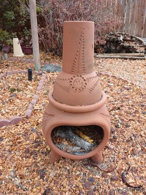 terra cotta / clay chimenea