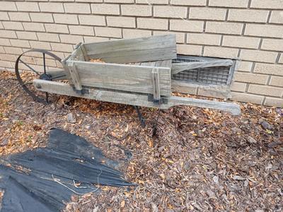 Wooden Garden flower cart