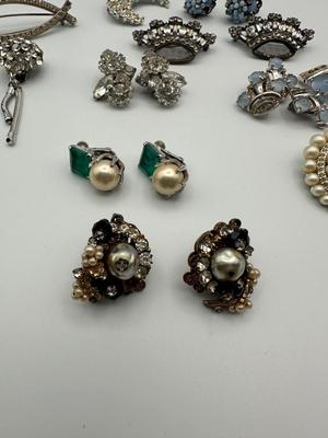 Earrings & Brooches Lot