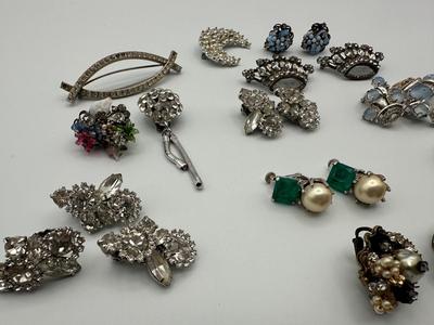 Earrings & Brooches Lot