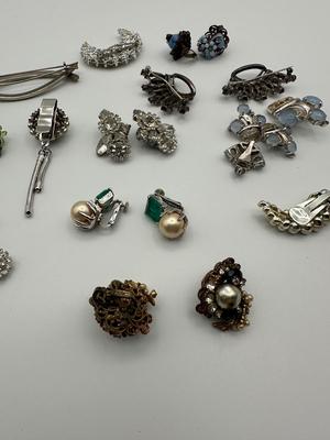 Earrings & Brooches Lot