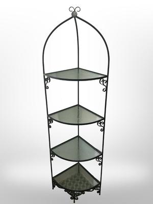 Four Tier Metal and Glass Shelving