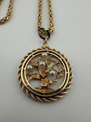 Italian “Tree of Life” Gold Necklace