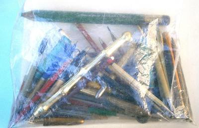 Estate accumulation of old pens and pencils
