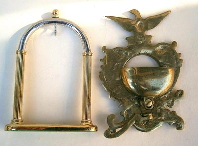 2 Brass Pocket Watch Holders