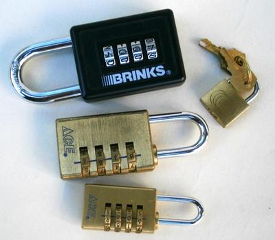 3 Combination Locks and One Key Lock,