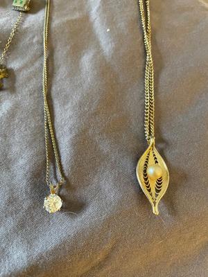 VARIETY OF PINS AND NECKLACES