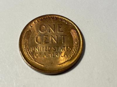 1913-P UNCIRCULATED BROWN/R&B CONDITION LINCOLN PREOWNED FROM AN ESTATE AS PICTURED. COIN #1. FREE SHIPPING.