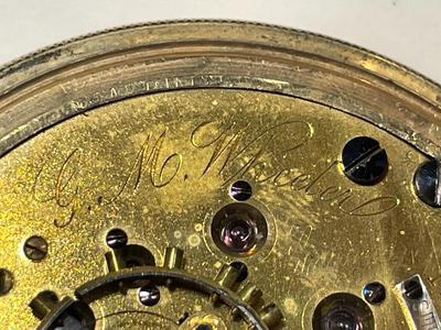 Antique Elgin G. M. Wheeler Presentation Key Wind Gold Filled Pocket Watch c1865-1885 in Good Working Order/Condition.