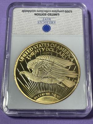 1933 Saint-Gaudens Double Eagle Replica 24k Gold Layered by the American Mint (Slab #2).