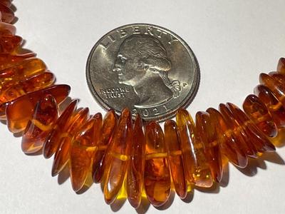 Vintage 18" Baltic Amber Graduated Bead Necklace in VG Preowned Condition as Pictured.
