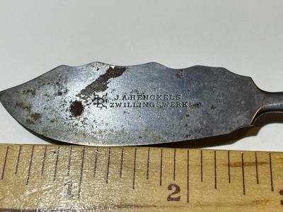 Vintage/Antique Germany Solingen Zwilling J. A. Henckels Caviar/Fish Knife w/Silver Handle as Pictured.