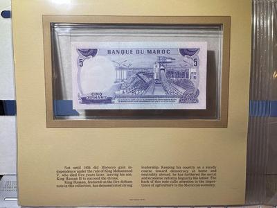 Morocco 5 Dirhams 1970 Banknote/Currency in Uncirculated Condition by Fleetwood as Pictured.