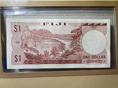 Fiji 1 Dollar Banknote/Currency in Uncirculated Condition by Fleetwood as Pictured.