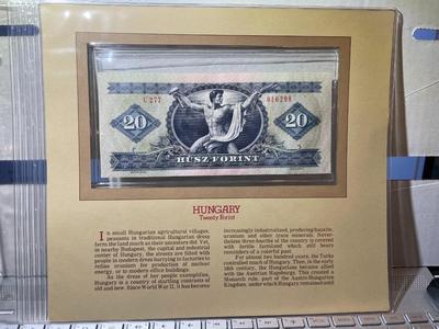Hungary 20 Forint Banknote/Currency in Uncirculated Condition by Fleetwood as Pictured.