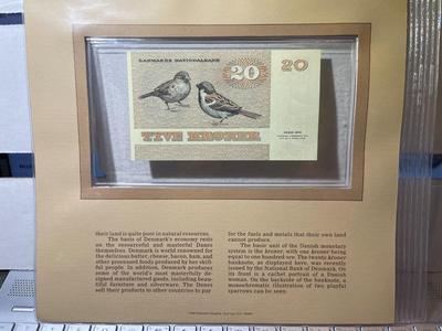 Denmark 20 Kroner 1972 Banknote/Currency in Uncirculated Condition by Fleetwood as Pictured.