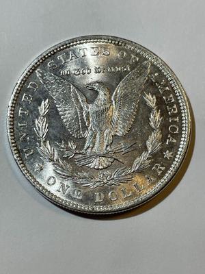 1890-P UNCIRCULATED/MS60 CONDITION MORGAN SILVER DOLLAR AS PIC'D COIN #6.