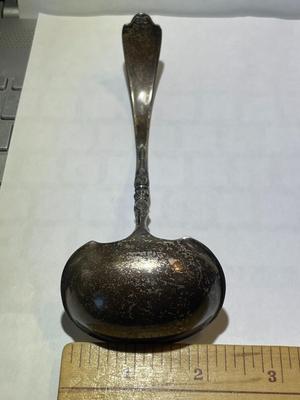 Vintage Sterling Silver 6" Ladle 46.6 Grams TW Tarnished in Good Preowned Condition.
