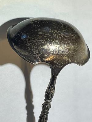 Vintage Sterling Silver 6" Ladle 46.6 Grams TW Tarnished in Good Preowned Condition.