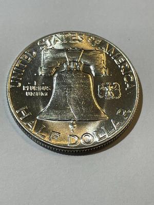 1948-P CHOICE BU FULL BELL LINES CONDITION FRANKLIN SILVER HALF DOLLAR VERY NICE CONDITION.