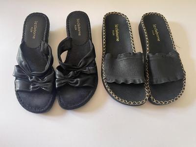 Brand New 2 pairs of Liz Claiborne leather sandals in size 6