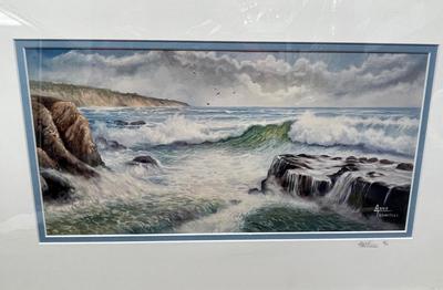 Seascape Lithograph by Anne Trumbull