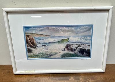 Seascape Lithograph by Anne Trumbull