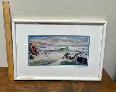 Seascape Lithograph by Anne Trumbull