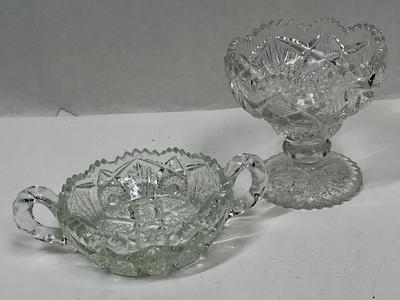 2 pc lot APG glass serving dishes
