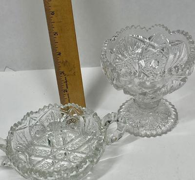 2 pc lot APG glass serving dishes