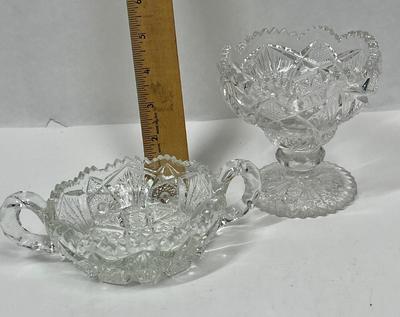 2 pc lot APG glass serving dishes