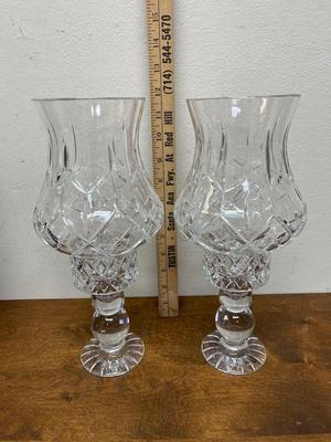 Vintage Pair of Hurricane Lamp & Globe Olympic (Round Bowl) by BLOCK