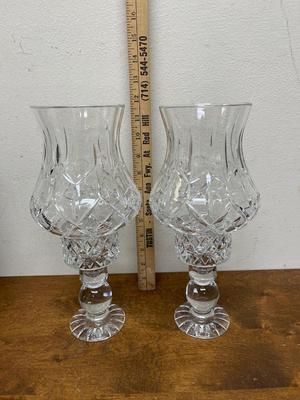 Vintage Pair of Hurricane Lamp & Globe Olympic (Round Bowl) by BLOCK
