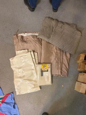 2 NEW 84” CURTAIN PANELS, ROOM DARKENING PANELS & LONG WINDOW VALANCE