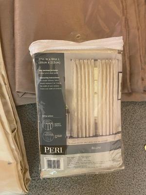 2 NEW 84” CURTAIN PANELS, ROOM DARKENING PANELS & LONG WINDOW VALANCE